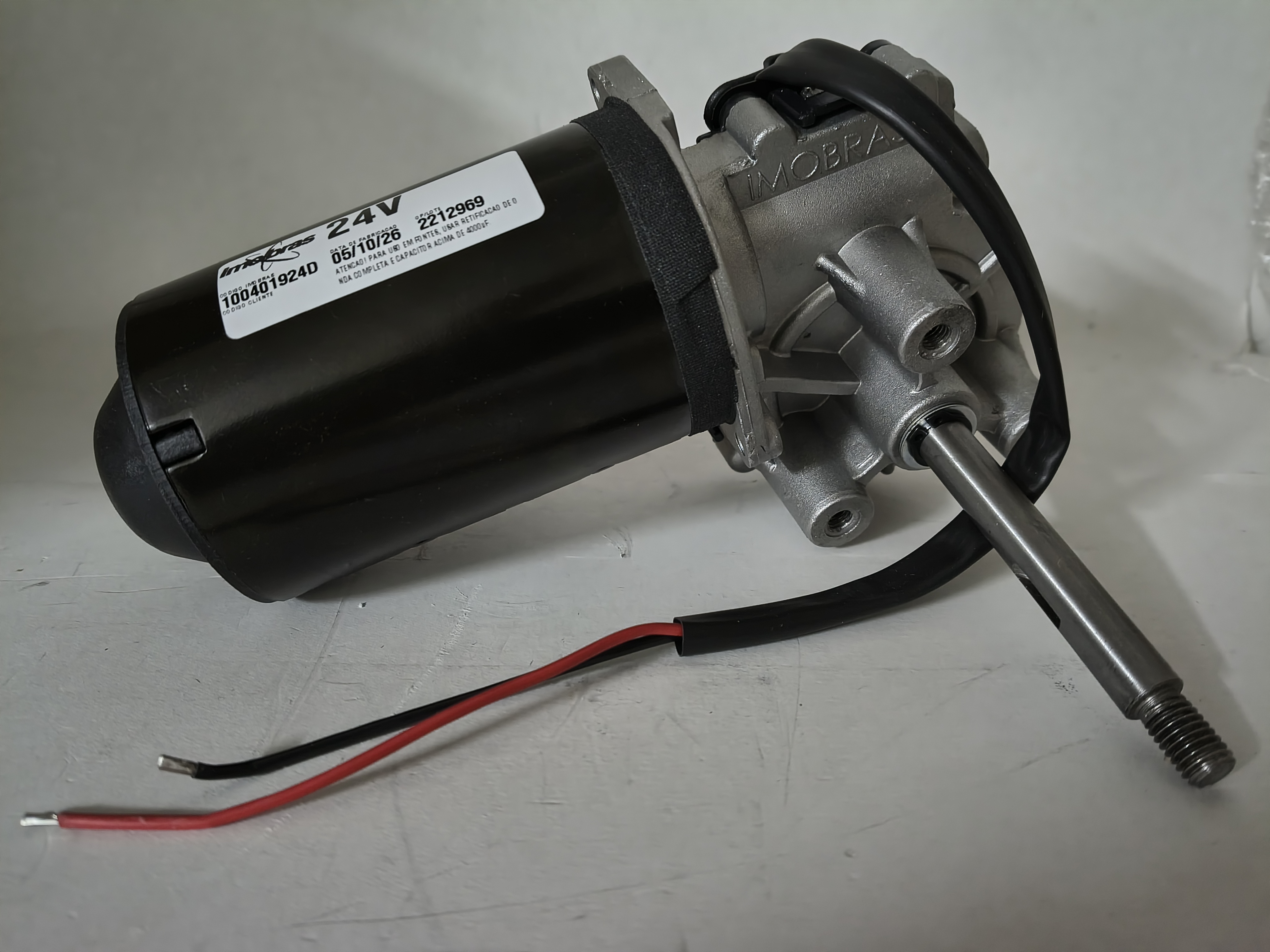 MOTOREDUTOR IMOBRAS 24VCC 33RPM EIXO LONGO  100401924  — imagem 2