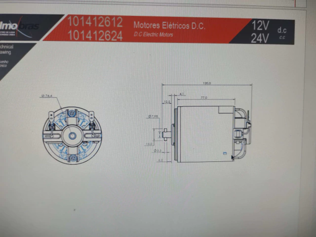 MOTOR IMOBRAS 12VCC 101412612 — imagem 3