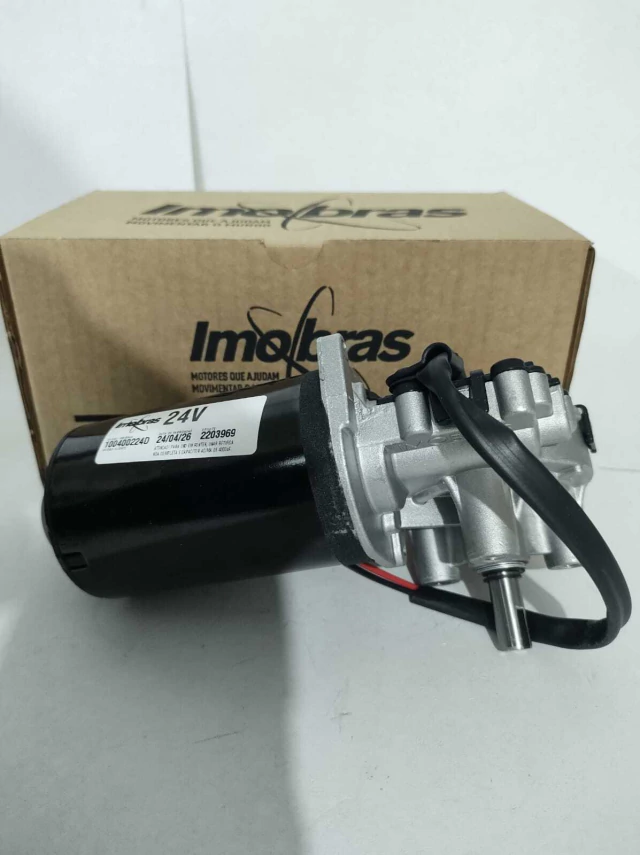 MOTOREDUTOR IMOBRAS 24V 33RPM CHAVETA 100400224 — imagem 3